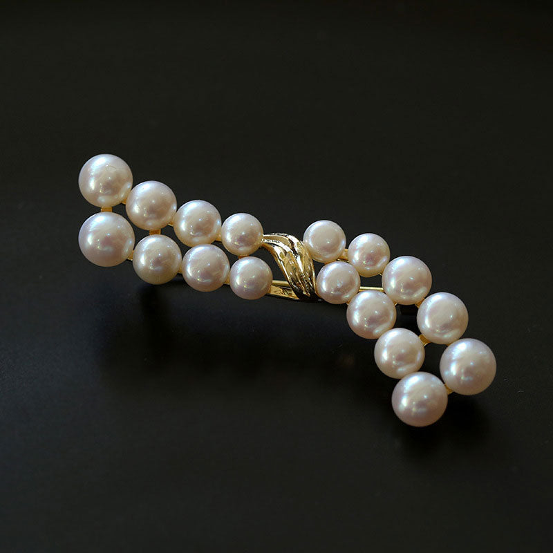 VICTORIAN FANTASIA 18K Gold Plated Luster Freshwater Pearl Branch Brooch