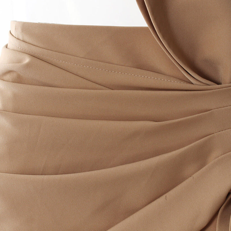 Offbeat Oversized Bow Draped Pleated High Waist Bodycon Micro Mini Skirt