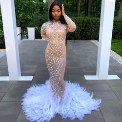 White maxi fishtail dress Outlet