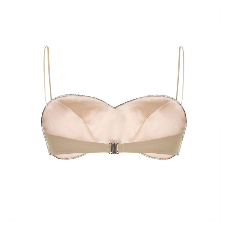 Nuè Crystal-Embellished Spaghetti-Strap Bralette - ShopStyle Bras