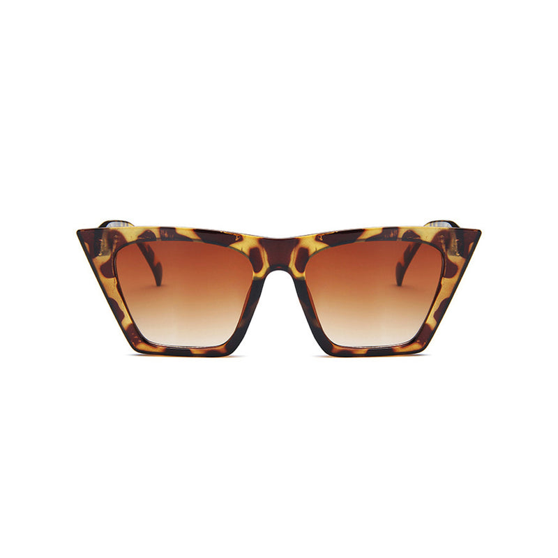 Retro 70s Tinted Angular HD Visual UV protection Cat Eye Sunglasses