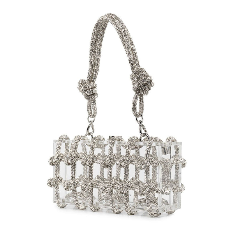 Sparkly Crystal Braided Rope Detachable Transparent Acrylic Shoulder Bag