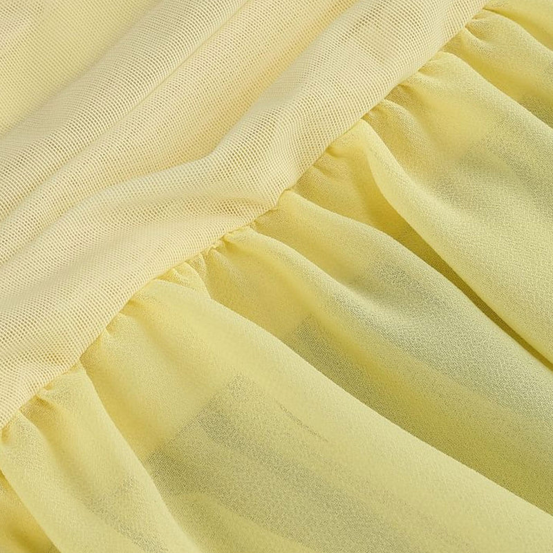Versatile Scarf Halter Neck Mesh Ruched Split Chiffon Maxi Formal Dress