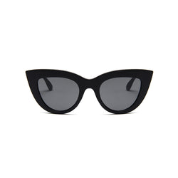 Vintage HD Visual UV Protect Oversized Contrast Tinted Cat Eye Sunglasses