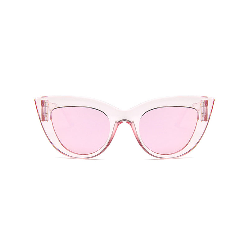 Vintage HD Visual UV Protect Oversized Contrast Tinted Cat Eye Sunglasses