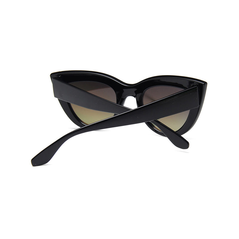 Vintage HD Visual UV Protect Oversized Contrast Tinted Cat Eye Sunglasses