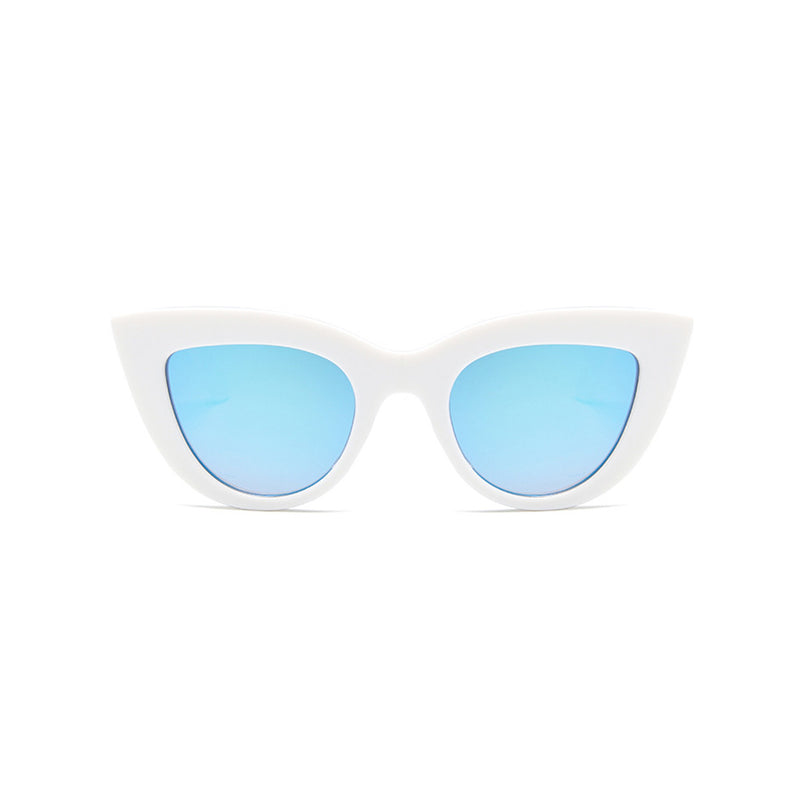 Vintage HD Visual UV Protect Oversized Contrast Tinted Cat Eye Sunglasses