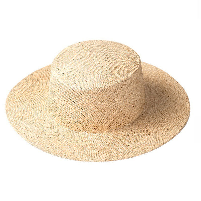 Classic Wide Brim Woven Straw Hat - Nature