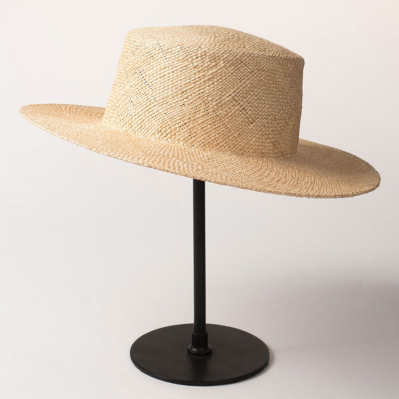 Classic Wide Brim Woven Straw Hat - Nature