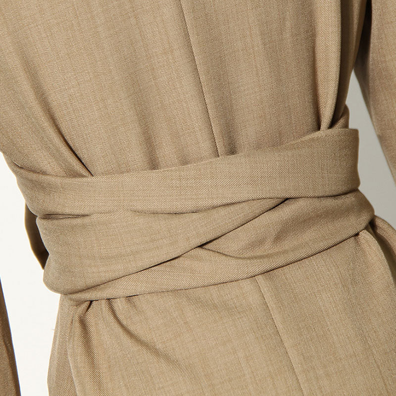 Edgy Single Breasted Cutout Crossover Tie Back Tailored Wrap Blazer