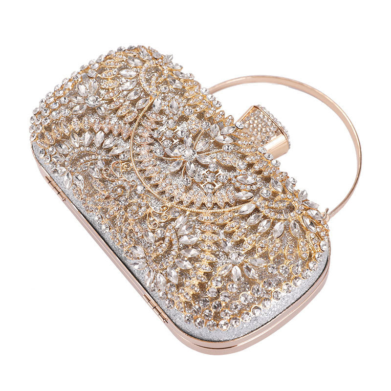 Eye-catching Rhinestone Embellished Rectangle Evening Clutch Bag