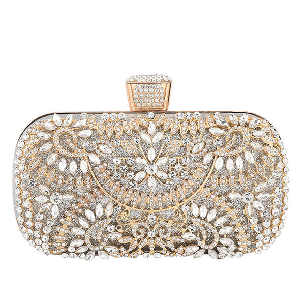 Women's Cloud Drawstring Rhinestones Evening Clutch Bags in