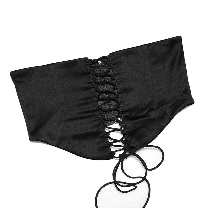 Lustrous Satin Lace Trim V Neck Cami Mini Slip Dress - Black