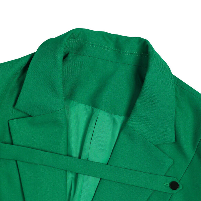 Sassy Banded Waist Cutout Lapel Collar Single Breasted Tailored Blazer