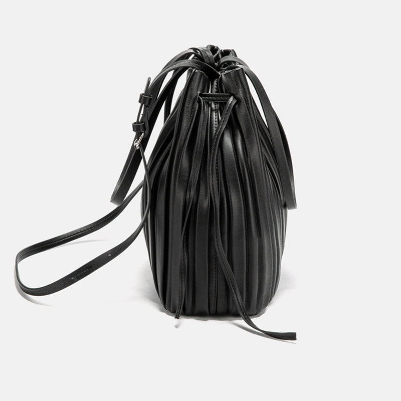 Zara pleated mini bucket bag Clearance
