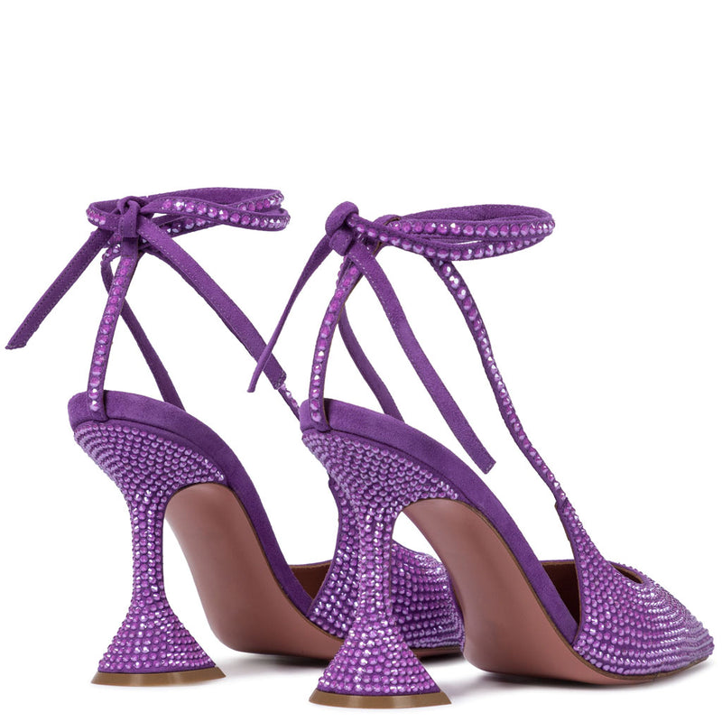 Purple rhinestone sandals deals